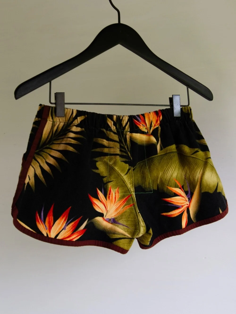 Aviator Nation Bird of Paradise Stripe Track Shorts Handmade in California EUC - Picture 3 of 5